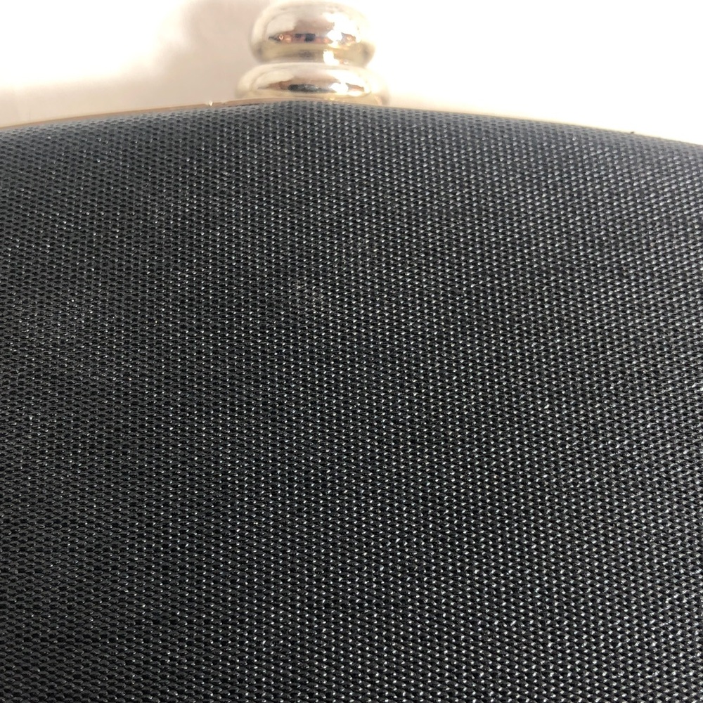 Classic Black Hard Bodied Evening Bag With Silver-Tone  Hardware - Picture 13 of 14